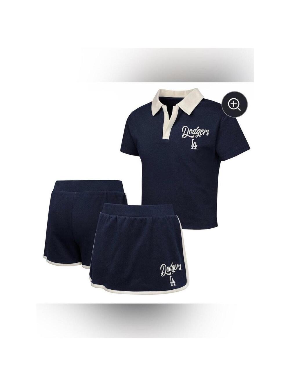 Girls Youth Los Angeles Dodgers Navy Polo and Skort Set Size S (7/8) NWT